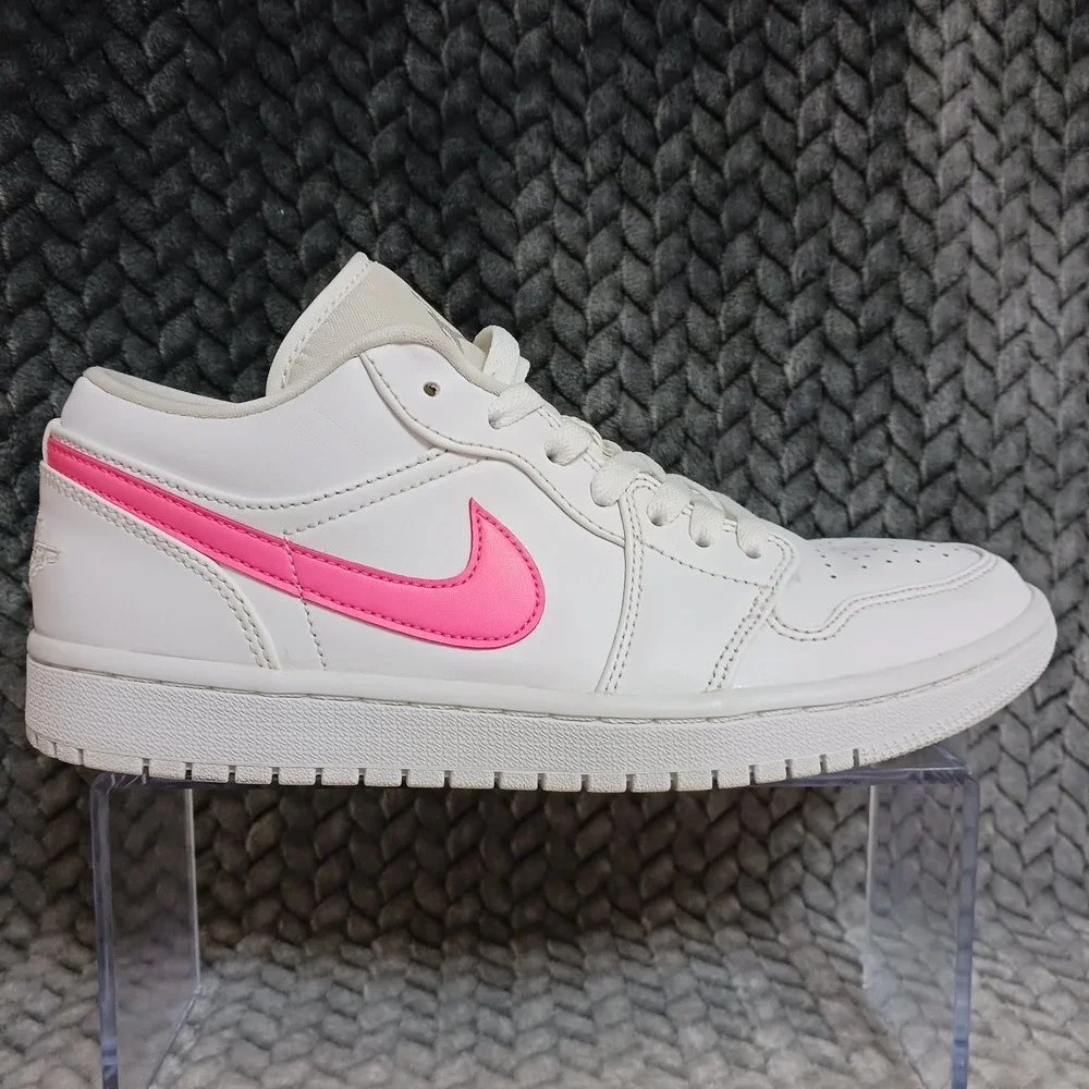 Air Jordan 1 Low White Multi Color Swoosh Men's Sneakers Shoes Size 8